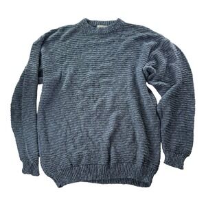 Fierte S.R.L. Men's XL Blue Gray Textured Knit Sweater Made in Italy